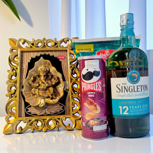Celebration Bliss – Whisky, Savory Treats & Ganesh Keepsake HSl-64