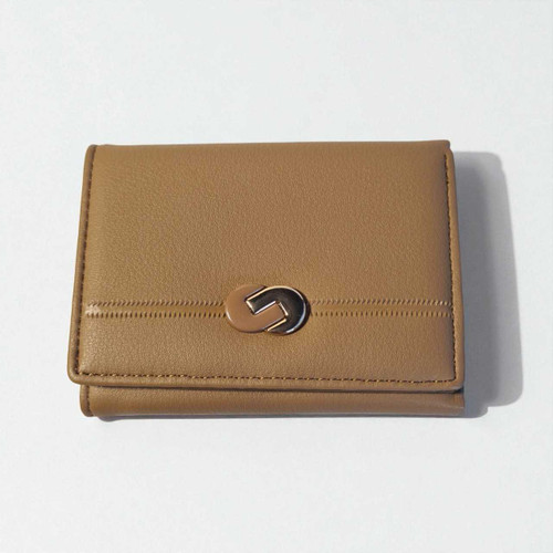 Stylish Light Brown Wallet for Women with Sleek Modern Clasp BG-1524