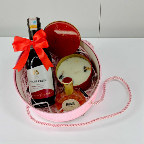 Red Wine 187ml with Perfume & Candle for Her JNK-5283