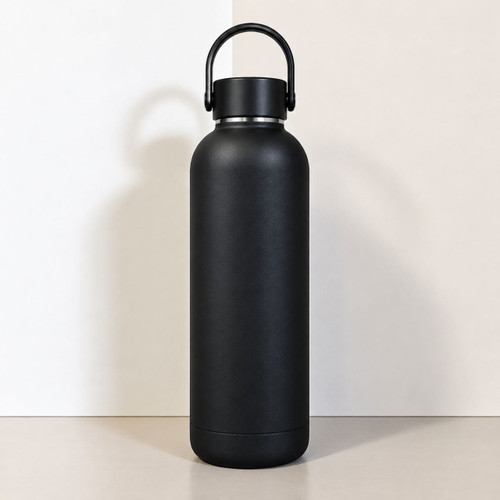 Customizable Matte Black Bottle With Your Own Design