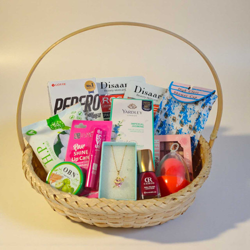 Beauty Gift Basket with Perfume for Her JNK-5303