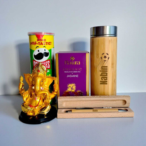 Lord Ganesh Statue, Elite Desk & Wellness Hamper BPL-670