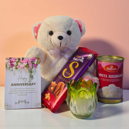 Sweet Anniversary Gift Set with Teddy & Chocolates SK-1125