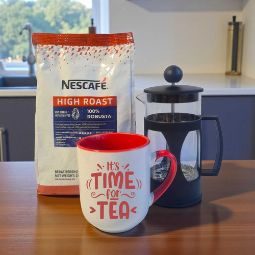 French Pot Coffee Set with Instant Coffee & Mug JNK-5354