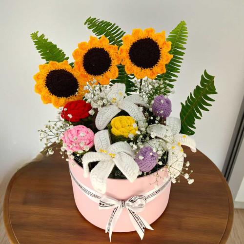 Sunflower, Lily, Tulip & Roses Deluxe Bouquet BPL-665