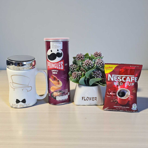 Cheerful Coffee & Snack Gift Set For Him SK-1176