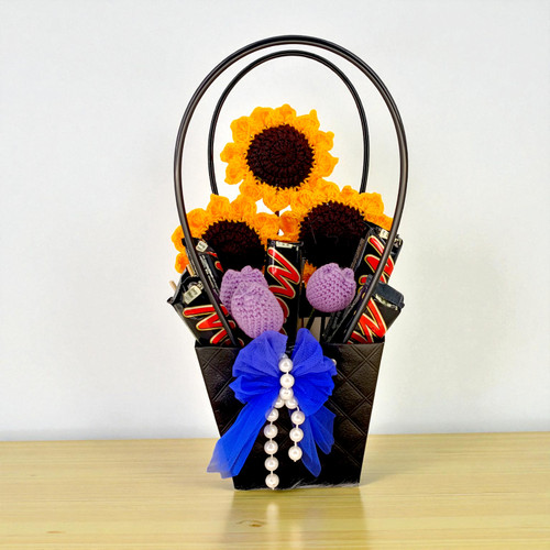 Choco & Crochet Flower Gift Bag