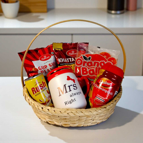 Snacks Gift Basket & Mug for Her JNK-5403