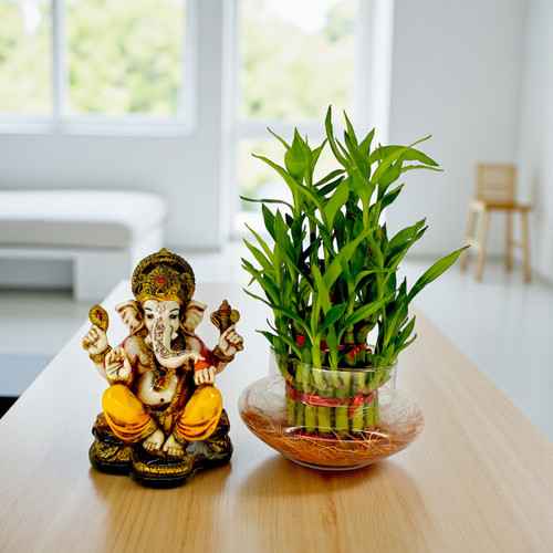 Prosperity & Positive Vibes Combo With Ganesha Statue