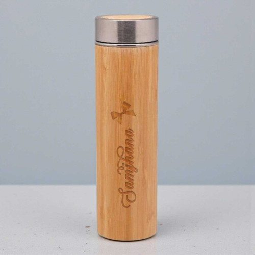 Customized Bamboo Water Bottle 450ml with Your Name HSL-96