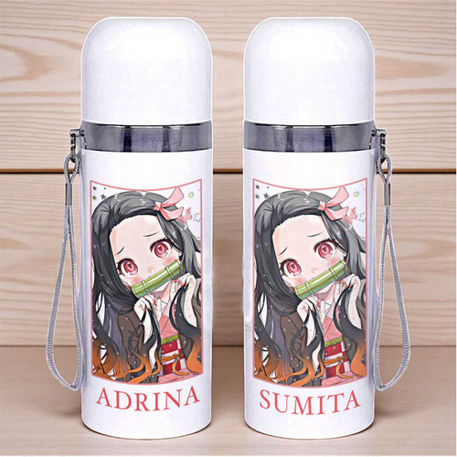 Anime Vibes: Custom Name Water Bottles HSL-99