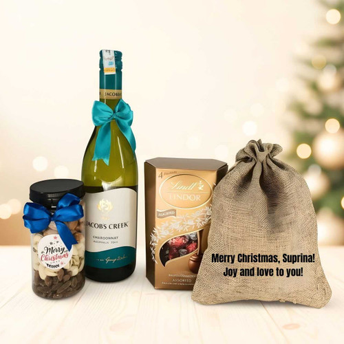Sparkling Christmas Treats Hamper with White Wine 750ml SK-1250