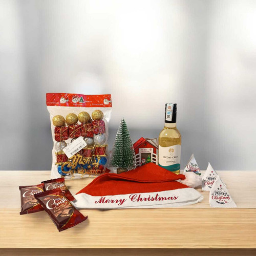 Merry Christmas Treats with White Wine 187ml & Decor JNK-5452