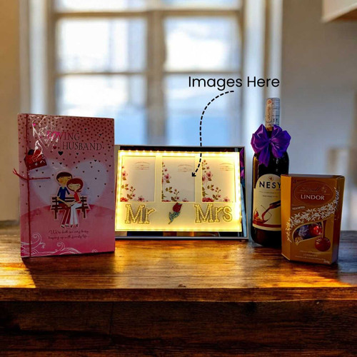 Premium Gift Hamper for Him with Wine, Chocolates & Photo Frame JNK-5481