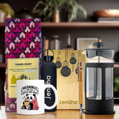 Personalized Stationery Deluxe Set & Coffee HSL-156
