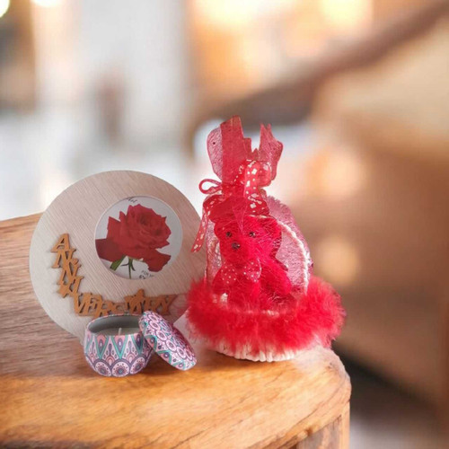 Personalised Photo Frame With Scented Candle & Teddy Gift Set SK-1432