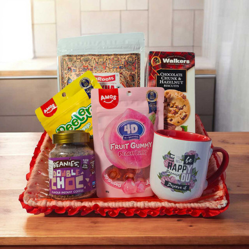 Delightful Snacks with Mug Basket JNK-5662