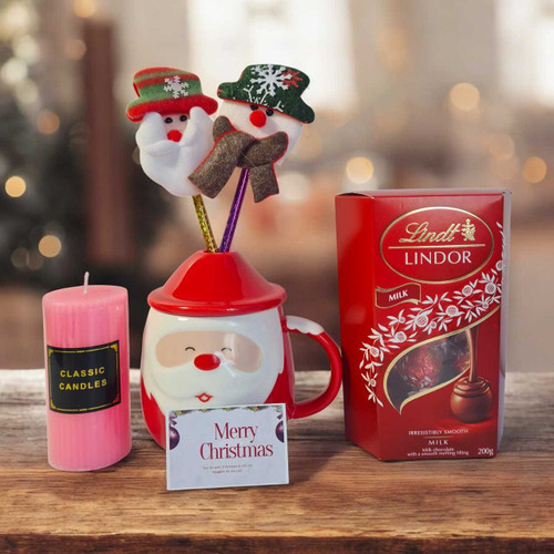 Christmas Gift with Mug, Candle & Chocolates JNK-5682