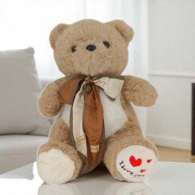 Soft Brown Cuddly Teddy Bear With Bow-Tie 21" VT-1346