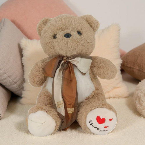 Soft Brown Cuddly Teddy Bear With Bow-Tie 21" VT-1346