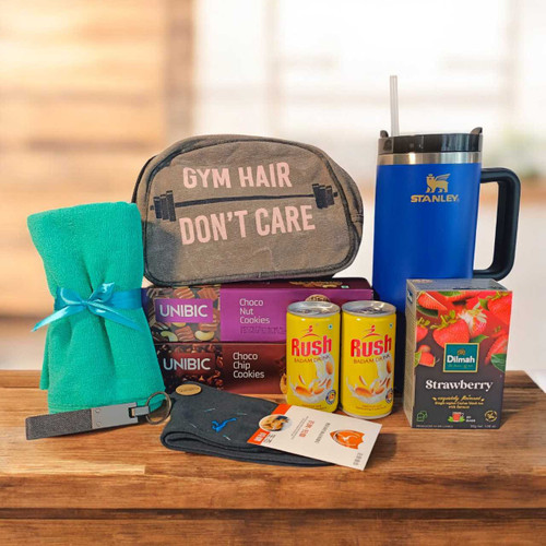 Fitness Essentials & Healthy Treats Gift Hamper with Nutrient Biscuits SK-1507