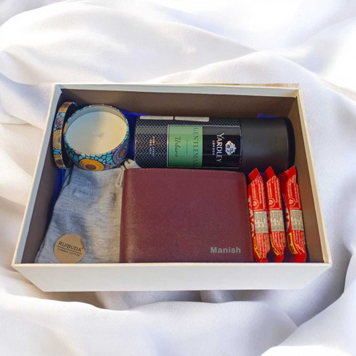 Personalised Wallet & Daily Essentials & Indulgence Gift Set For Him SK-1511