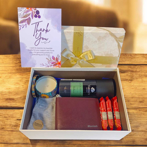 Personalised Wallet & Daily Essentials & Indulgence Gift Set For Him SK-1511