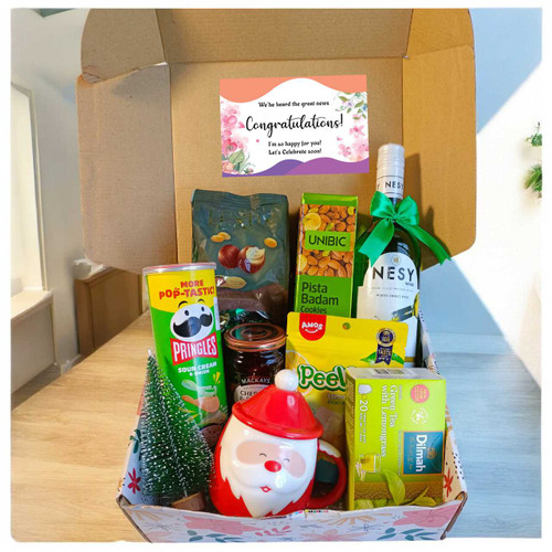 Christmas Celebration Snacks & Sweet Wine 750ml Gift Box SK-1514