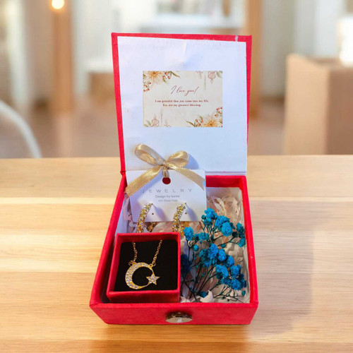 Elegant Golden Jewellery Gift Set HSL-176