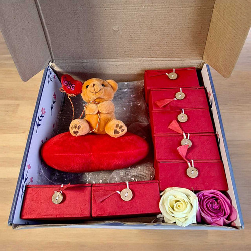 Teddy with Accessories & Candle Box for Her JNK-5848