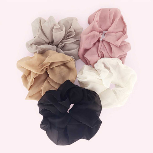 Chiffon Over-Sized Hair Scrunchy-Colour may vary