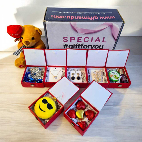 Teddy with Accessories & Chocolates Box JNK-5850