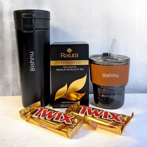 Engraved Mugs Gift Set with Tea & Chocolates SPM-433