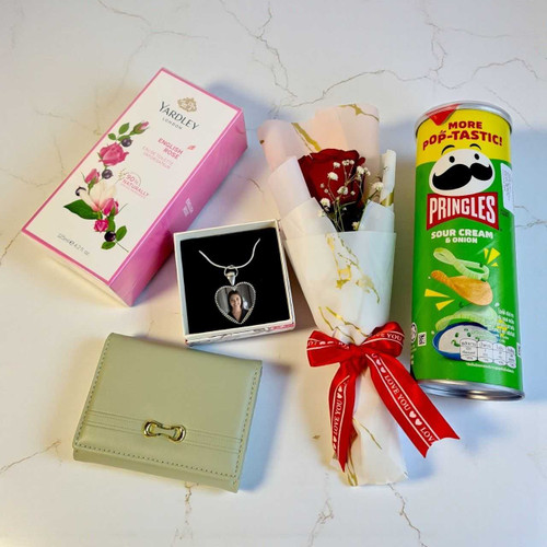 Premium Gift with Wallet, Perfume & Personalized Locket for Her JNK-5892