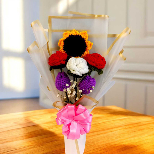 Decorative Crochet Flower Bouquet JNK-5935