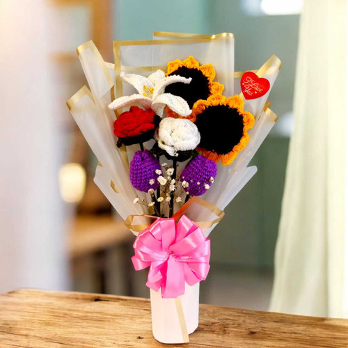 Everlasting Blooms Crochet Bouquet JNK-5945