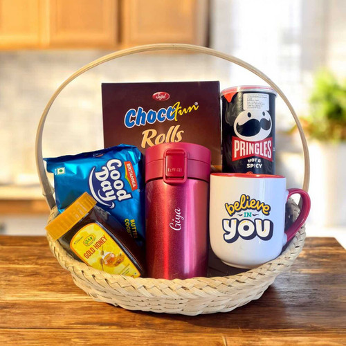 Snacks & Sip Gift Basket JNK-5975
