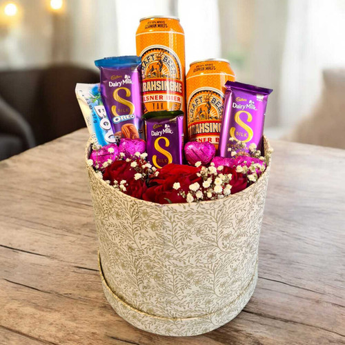 Beers, Chocolates & Roses Box JNK-6046