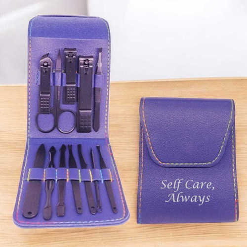 Self Care Always- Engraved Manicure Kit Pouch JNK-6048
