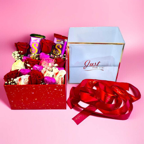 Roses & Premium Chocolates Box JNK-6118