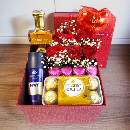 Whisky & Sweet Indulgence Gift Box for Him JNK-6278