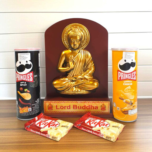 Peace Statue & Delight Snacks Gift Set BPL-832
