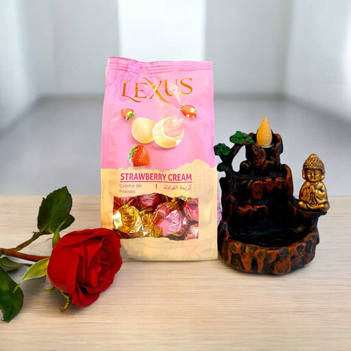 Elegant Home Decor & Chocolate Gift set with Red Rose SK-1587