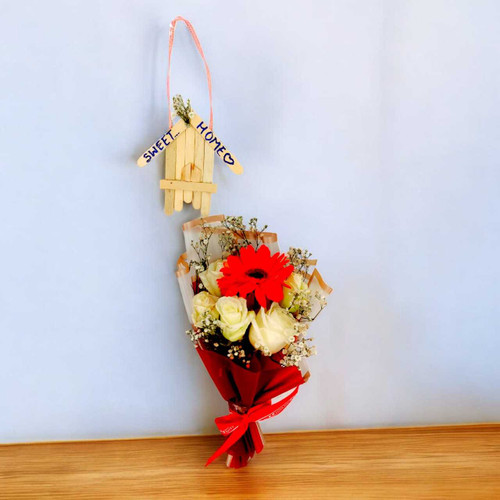 Flower Bouquet with Sweet Home Decor Hanging JNK-6146