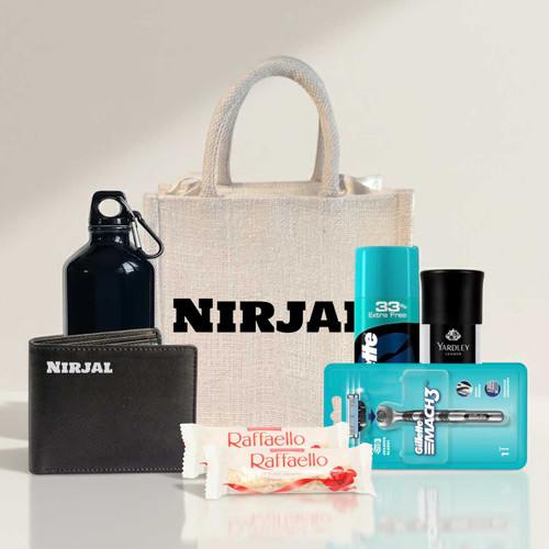 Luxury Personalised Gift for Him With Grooming, Sweets & Accessories SK-1613