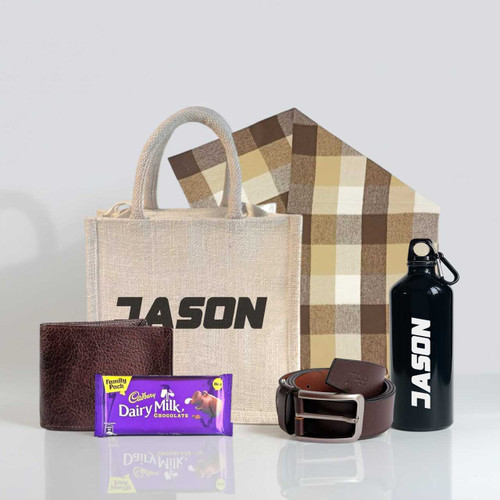 Personalized Winter Gift Hamper for Him With Stylish Accessories, Treats & Cozy Essentials SK-1615