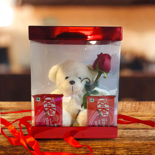 Romantic Valentine Gift Set with Teddy & Chocolates