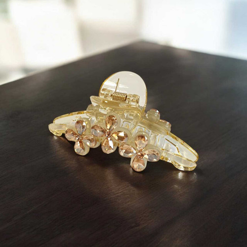 Floral Crystal Claw Clip HC-274
