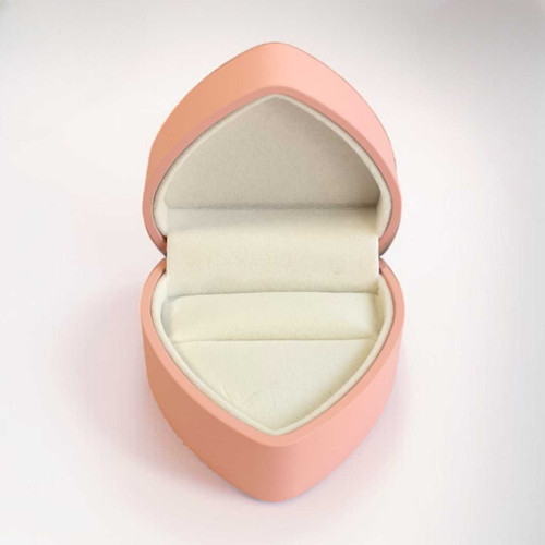 Pink Heart-Shaped Jewellery Box with Decorative Flower BOX-40
