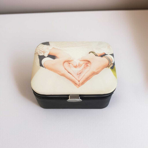 Portable Leather Jewellery Box Organiser with Built-In Mirror-Design May Vary BOX-41